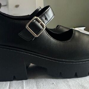Black Mary Jane Platform Shoes